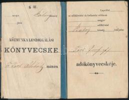 1857-1901 4 db régi okmány: 
1857-1864 (Sajó)Bábony, adókönyvecske;
1865-66 (Sajó)Bábony, közmunka...