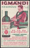 1931 Igmándi Keserűvíz dekoratív kétoldalas reklámos szórólap