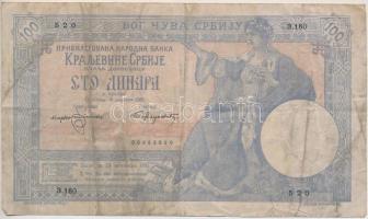 Szerbia 1905. 100D T:III,III-  Serbia 1905. 100 Dinara C:F,VG Krause 12.