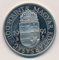 1991. 100Ft Cu-Ni "II. János Pál pápa látogatása" T:1 (eredetileg PP)
Adamo EM119