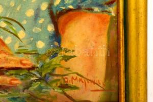 Majewicz jelzéssel: Boldog pillanat. Olaj, karton, jelzett, keretben, 50×40 cm