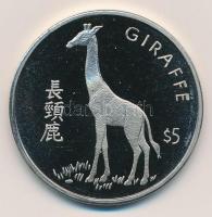 Libéria 1997. 5$ Cu-Ni Zsiráf T:1 (eredetileg PP) Liberia 1997. 5 Dollars Cu-Ni Giraffe C:UNC (originally PP) Krause KM#496
