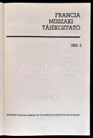 Vegyes könyv tétel, 4 db:

Francia műszaki tájékoztató. 14. évf. 1982. 3. szám. Bp., 1982, Budapes...