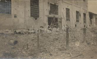 Monfalcone, WWI damaged buindings, photo