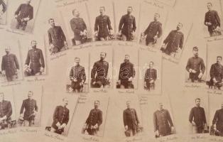 1895 Cs. és Kir. 6. "I. Károly Román Király" gyalogezred tisztjei, az egyik kis képben Bud...