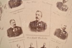 1895 Cs. és Kir. 6. "I. Károly Román Király" gyalogezred tisztjei, az egyik kis képben Bud...