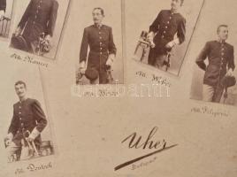 1895 Cs. és Kir. 6. "I. Károly Román Király" gyalogezred tisztjei, az egyik kis képben Bud...