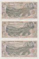 Ausztria 1967. 20Sch (3x) T:III
Austria 1967. 20 Schilling (3x) C:F