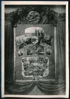 cca 1949 "A szabadságharcos a honvédség tartaléka" tabló fotója, 13×9 cm