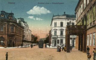 1921 Sopron, Erzsébet utca, villamos