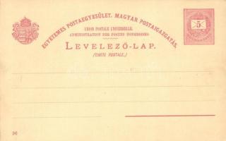 1896 Árpád et les chefs des tribus / Árpád a vezérekkel; Ezredéves Országos Kiállítás, piros 5 Kr Ga...