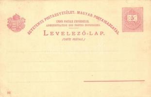 1896 Hunyadi János; Ezredéves Országos Kiállítás, piros 5 Kr Ga. litho (apró szakadás / tiny tear)