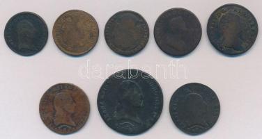 1761-1812. 8db-os vegyes, rossz állapotú rézpénz tétel, mind különféle verdejel vagy évjárat T:III,I...