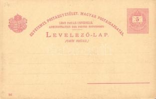 1896 Szent Asztrik átnyújtja a koronát Szent Istvánnak; Ezredéves Országos Kiállítás, piros 5 Kr Ga....