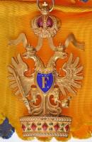 Ausztria 1884. "Vaskorona Rend I. osztálya" aranyozott és zománcozott gyűjtői másolat (~19...