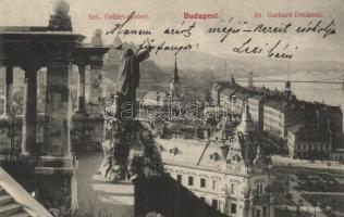 1906 Budapest I. Gellérthegy, Szent Gellért szobor, Döbrentei tér (EK)