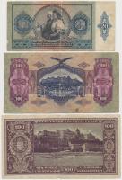 9db-os pengő bankjegy tétel, közte egy adópengő T:III,III- szakadások