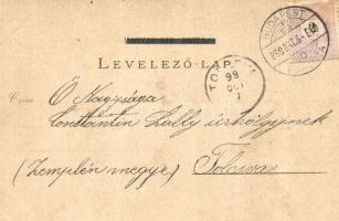 1899 Budapest, M. kir. Operaház, Népszínház, Nemzeti színház. Art Nouveau, litho (vágott / cut)