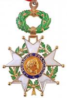 Franciaország 1962- "Francia Becsületrend Parancsnoki Kereszt" zománcozott és aranyozott k...