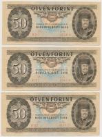 1975. 50Ft (6x) sorszámkövetők T:I,I-