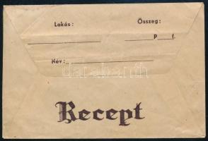 cca 1930 Bp. II. Margit körút, Statisztika gyógyszertár receptborítékja (restaurált)