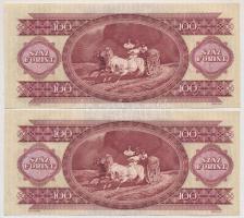 1980. 100Ft (2x) sorszámkövetők T:II