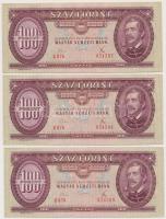 1980. 100Ft (6x) sorszámkövetők T:I