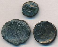 3db-os vegyes ókori bronzpénz tétel T:3 3pcs of various ancient bronze coins C:F