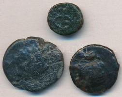 3db-os vegyes ókori bronzpénz tétel T:3
3pcs of various ancient bronze coins C:F