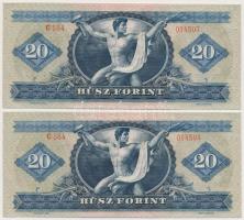 1969. 20Ft (2x) sorszámkövetők T:I,I- 
Adamo F15