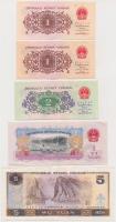 Kína 1960. 1Y + 1962. 1J (2x) + 2J + 1980. 5Y T:II-III
China 1960. 1 Yuan + 1962. 1 Jiao (2x) + 2 J...
