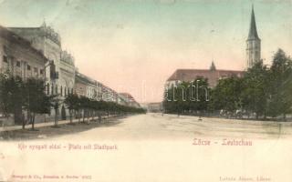 1902 Lőcse, Levoca; Kör nyugati oldal. Latzin János kiadása / square