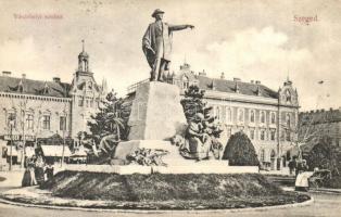 1906 Szeged, Vásárhelyi Pál szobor, üzlet. Kiadja Grünwald Hermann (EK)