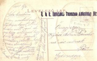 Arad, Színház épület az Aczél Péter utcával, Szabadság szobor / street view, theater, statue (fa)