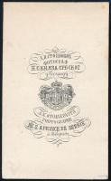 cca 1865 Mihailo Obrenovic (Mihály, 1823-1868) szerb fejedelem egyenruhában, keményhátú fotó A. N St...