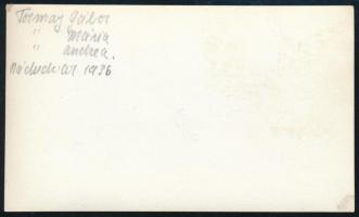 1936 Nádudvari csikó, hátoldalon feliratozott fotó, 6×10,5 cm