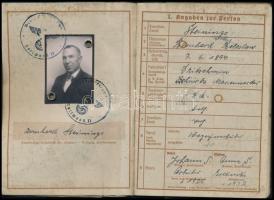 cca 1940 Német katonakönyv és behívó  / Military service book