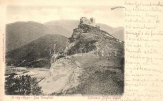 1903 Sztrecsnó, Sztrecsény, Strecno (Ruttka, Vrútky); Vár rom a Vág-völgyében. Gansel Lipót kiadása / castle ruin in the Vah valley