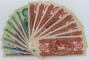 1962-1969. 10Ft (5x) + 1969. 20Ft (2x) + 1975-1984. 100Ft (8x) mind nyomdai papírránccal T:I--III