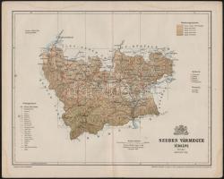 cca 1890 Erdély, Szeben vármegye térképe. Posner Károly. 29x23 cm