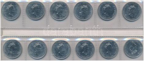 Kanada 1992. 25c Cu-Ni "125 éves a Konföderáció" (12xklf) forgalmi emlékkiadás fólia tokba...