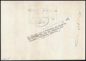 cca 1960  Vittorio de Sica és  Christine Deroche forgatási fotó / Werk photo 13x18 cm