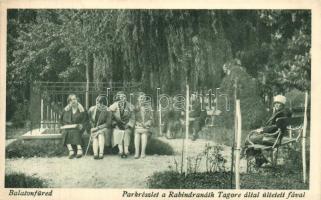 Balatonfüred, park, Rabindranáth Tagore által ültetett fával