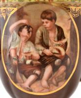 Jelzett (K.M.K.)  hiányos teás készlet, matricás, kopás nyomokkal