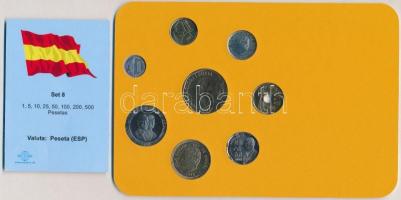 Spanyolország 1998-2001. 1P-500P (8xklf) forgalmi sor karton dísztokban T:1-
Spain 1998-2001. 1 Pes...