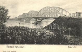 1906 Komárom, Komárnó; Nagyvashíd / bridge