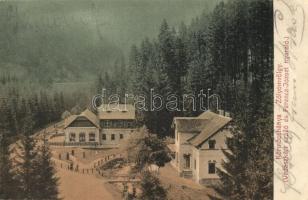 1907 Körmöcbánya, Kremnitz, Kremnica; Zólyomvölgy, Vadászkürt szálloda és Ferencz József nyaraló / Zvolen valley, hotel, villa