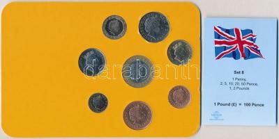 Nagy-Britannia 1997-2000. 1p-2Ł (8xklf) forgalmi sor karton dísztokban T:1-,2
Great Britain 1997-20...