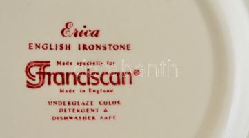 Franciscan angol porcelán Erica hiányos készlet.  tányér,  csésze,  alátét, szószos és leveses tál. ...