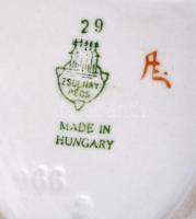 Zsolnay pajzsos tálka, kézzel festett, jelzett, apró kopásokkal, 9,5×8 cm